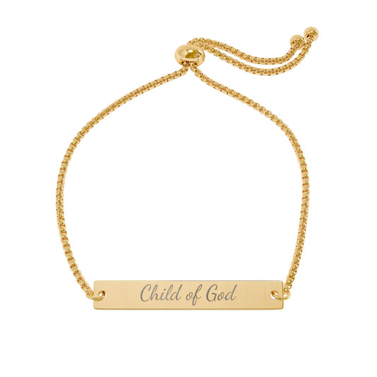Child of God Flat Bar Bracelet - Adjustable - WISDOM x WONDER