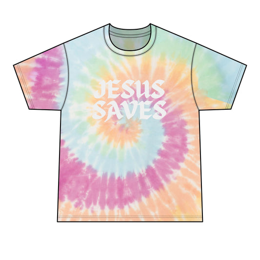 Jesus Saves - Tie - Dye Tee - WISDOM x WONDER