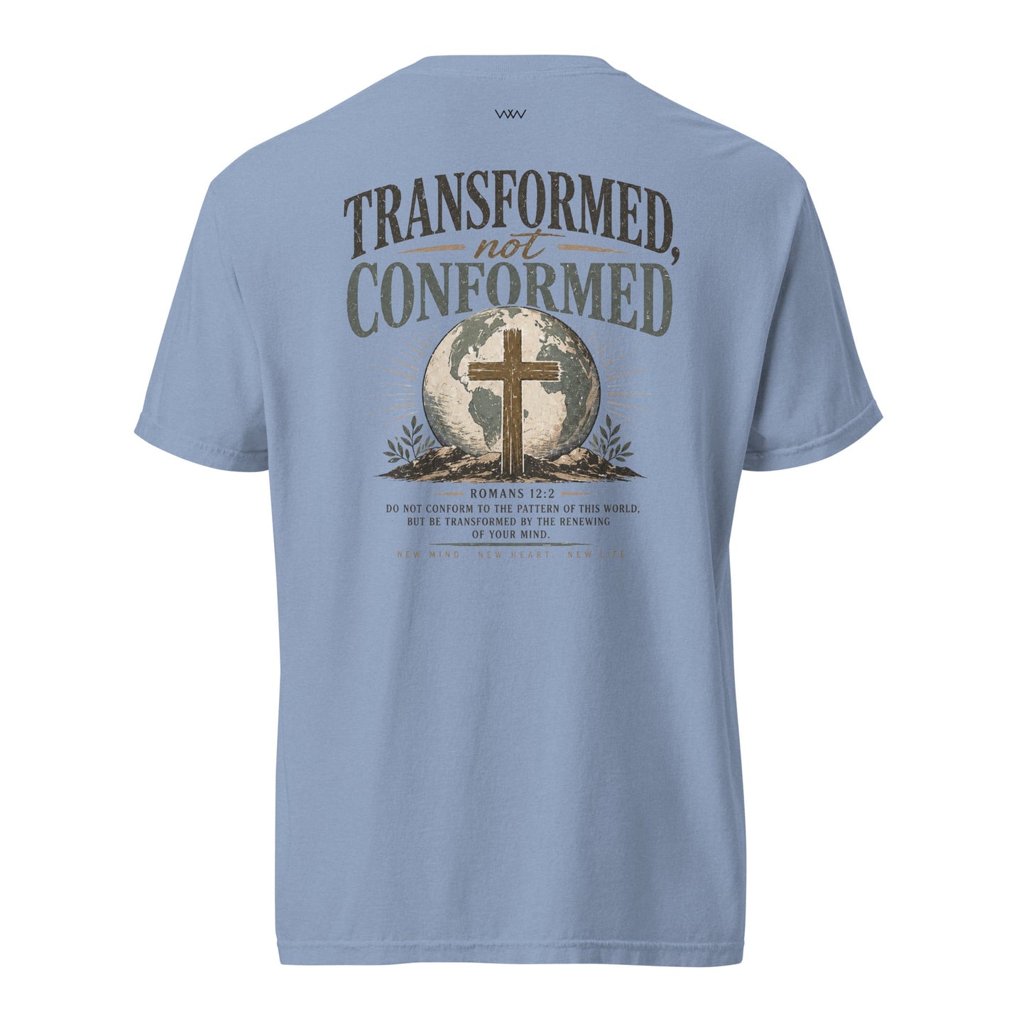 Transformed Not Conformed Men’s Tee | Romans 12:2 Christian Shirt | Wisdom x Wonder - WISDOM x WONDER