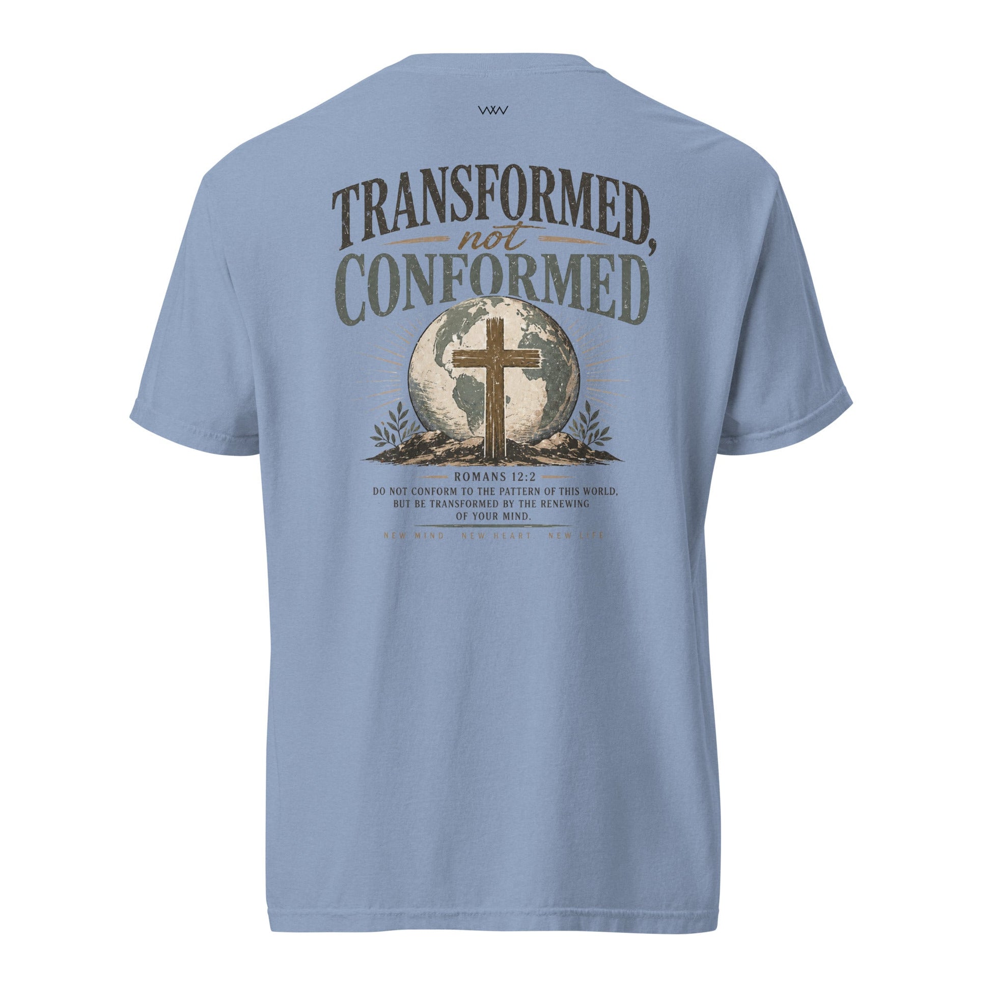 Transformed Not Conformed Men’s Tee | Romans 12:2 Christian Shirt | Wisdom x Wonder - WISDOM x WONDER