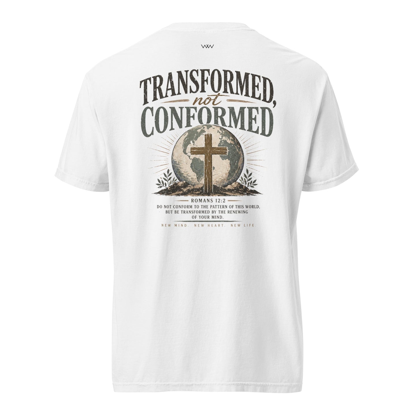 Transformed Not Conformed Men’s Tee | Romans 12:2 Christian Shirt | Wisdom x Wonder - WISDOM x WONDER
