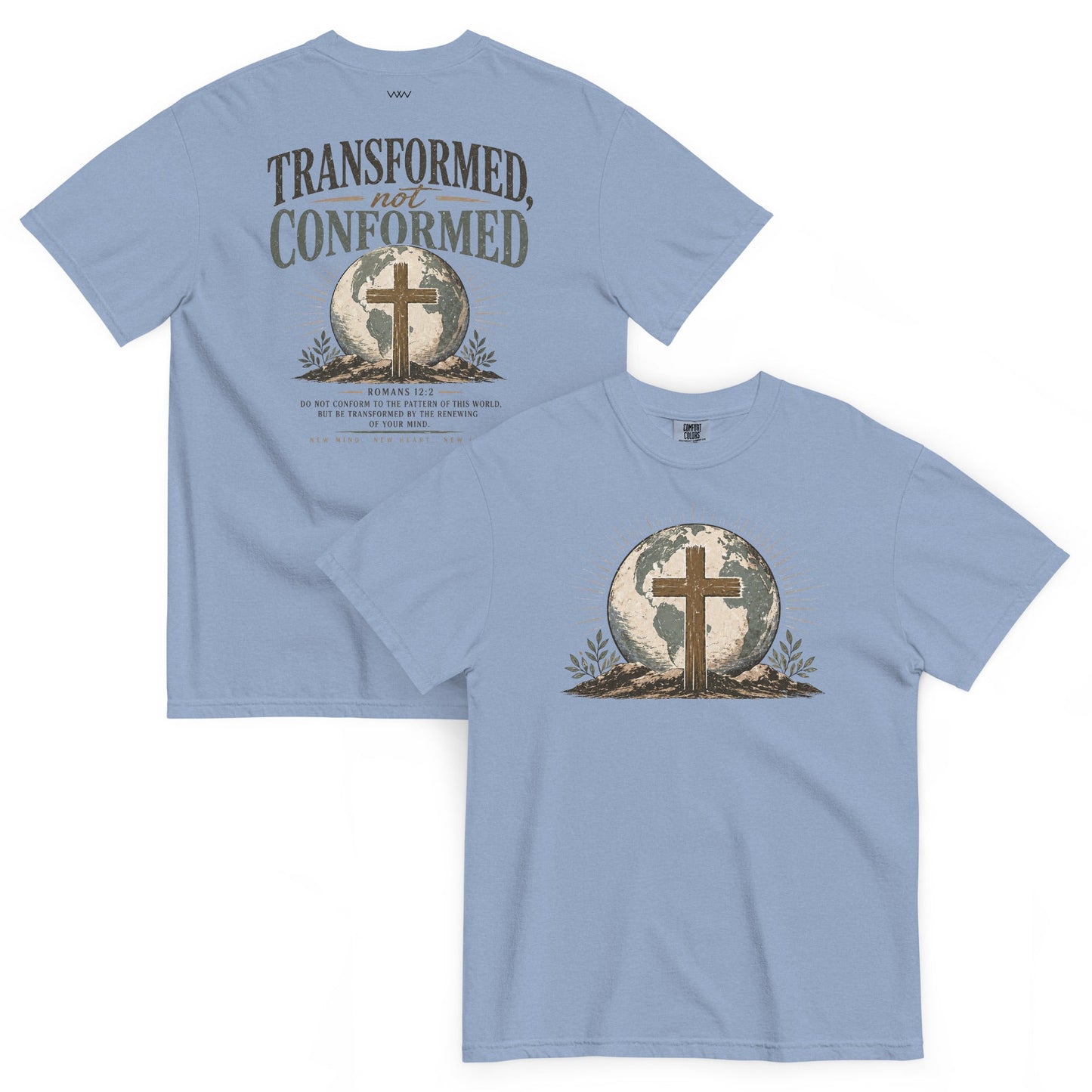Transformed Not Conformed Men’s Tee | Romans 12:2 Christian Shirt | Wisdom x Wonder - WISDOM x WONDER