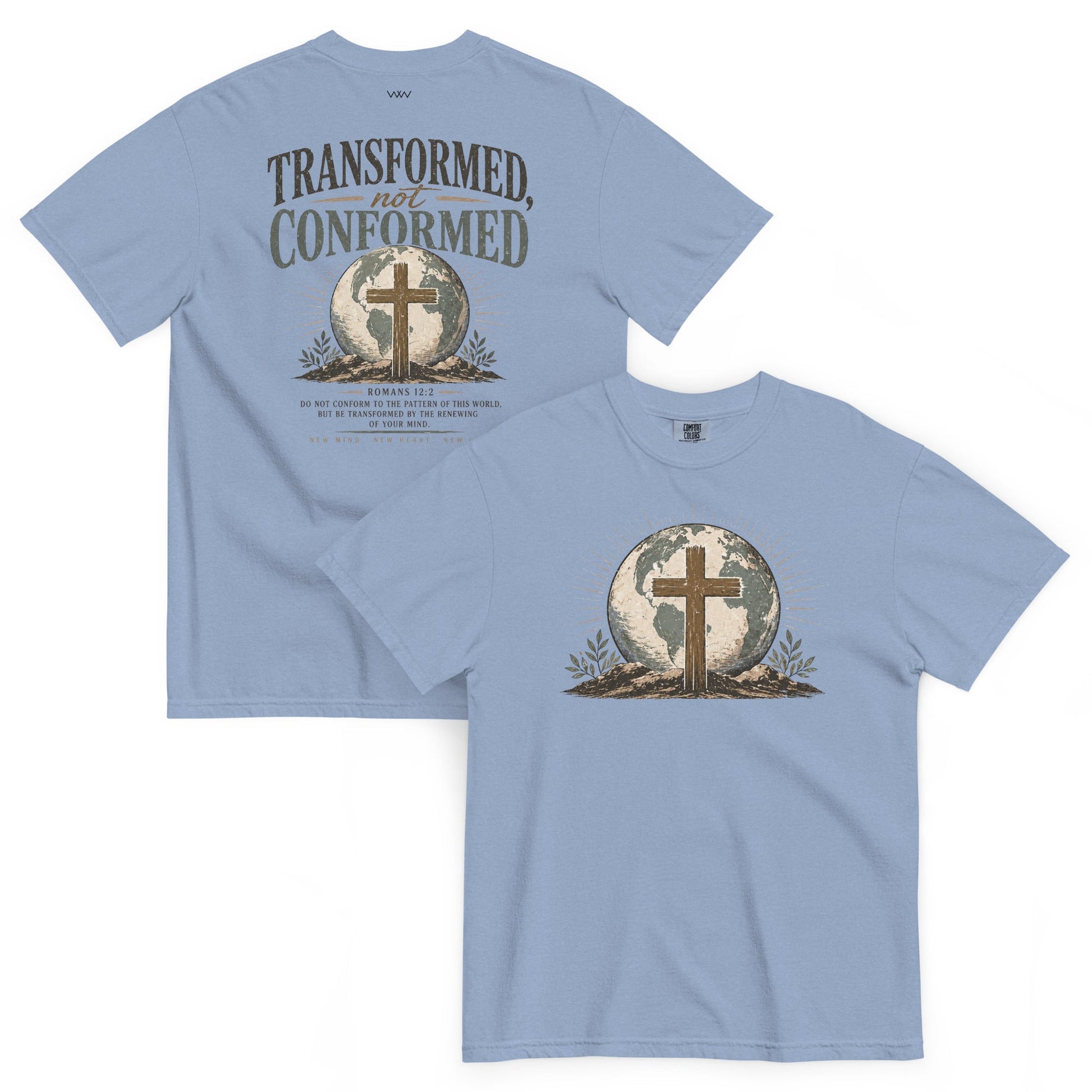Transformed Not Conformed Men’s Tee | Romans 12:2 Christian Shirt | Wisdom x Wonder - WISDOM x WONDER