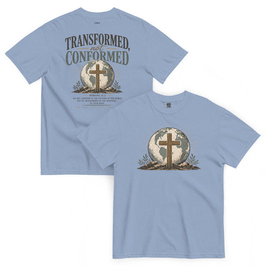 Transformed Not Conformed Men’s Tee | Romans 12:2 Christian Shirt | Wisdom x Wonder - WISDOM x WONDER