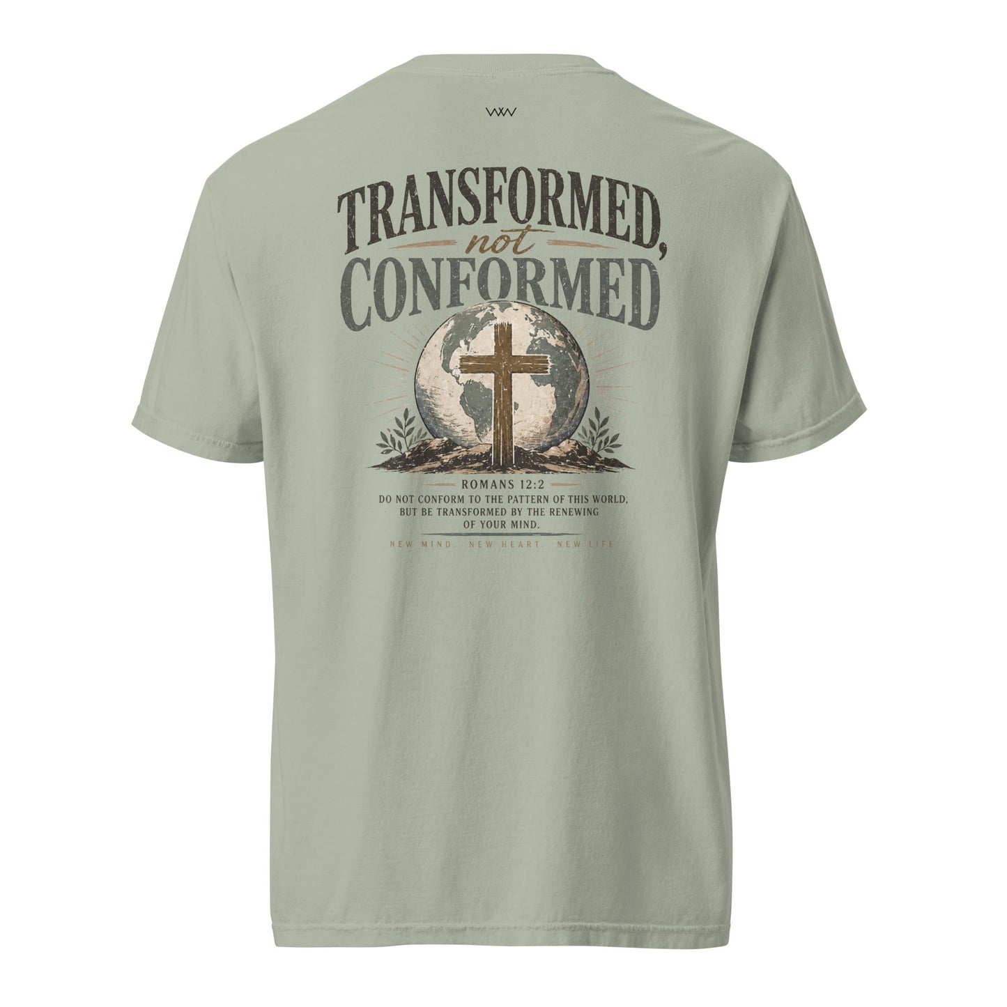 Transformed Not Conformed Men’s Tee | Romans 12:2 Christian Shirt | Wisdom x Wonder - WISDOM x WONDER