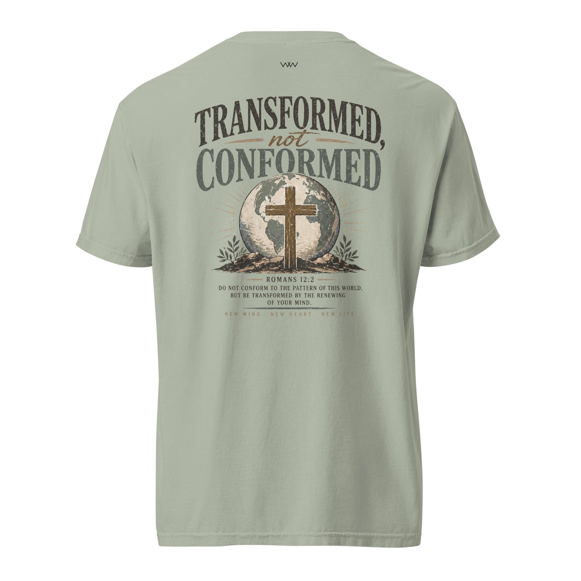 Transformed Not Conformed Men’s Tee | Romans 12:2 Christian Shirt | Wisdom x Wonder - WISDOM x WONDER