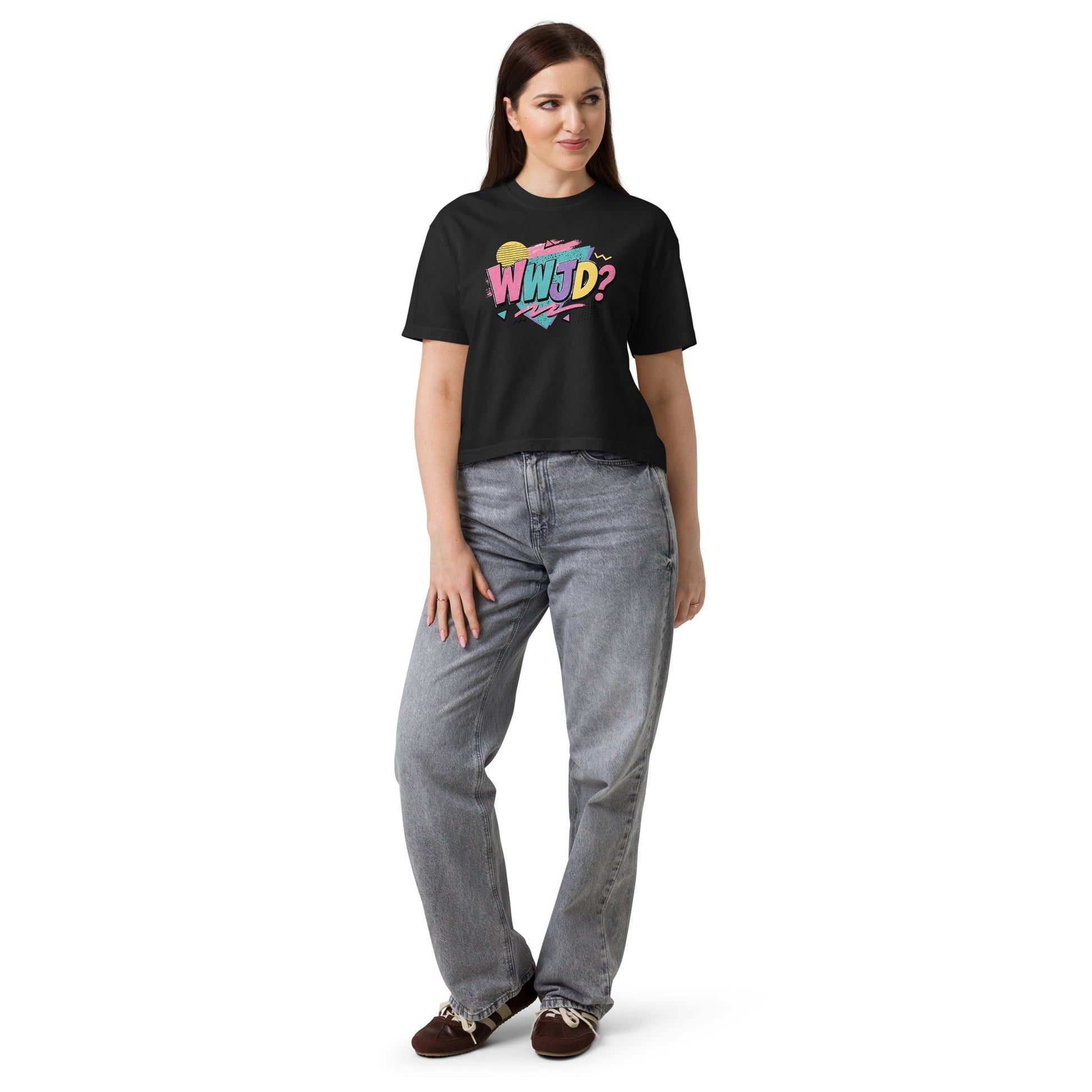 WWJD 90s Throwback BOXY Tee | Christian Shirt | Wisdom x Wonder - WISDOM x WONDER